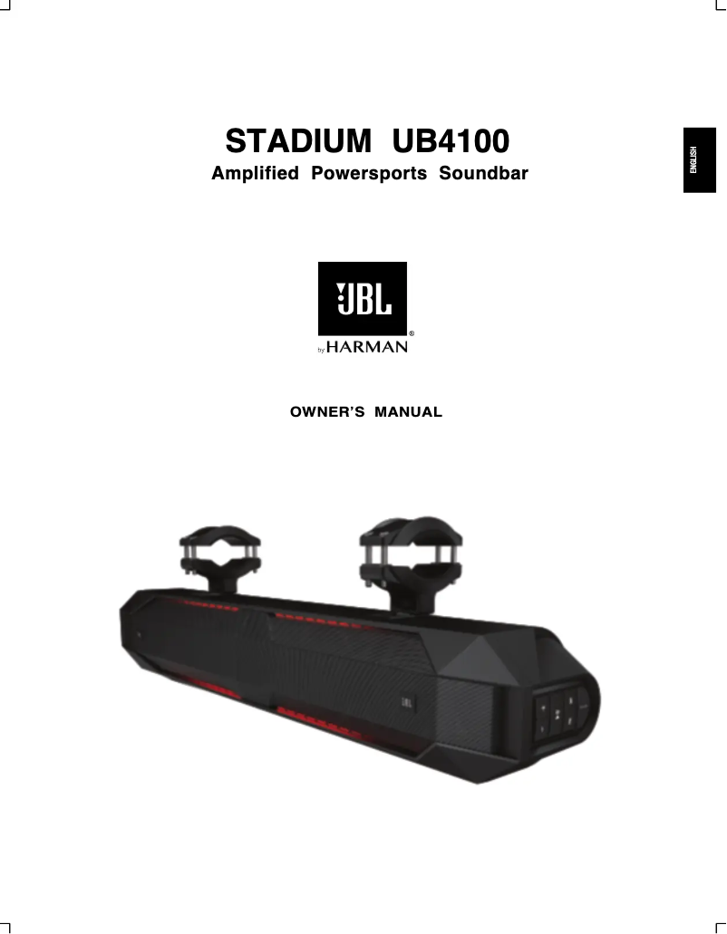 Page 1 of the manual User Manual JBL Stadium UB4100