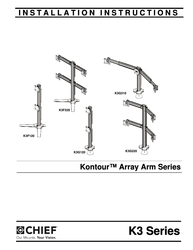 Page 1 of the manual User Manual Chief K3G220B