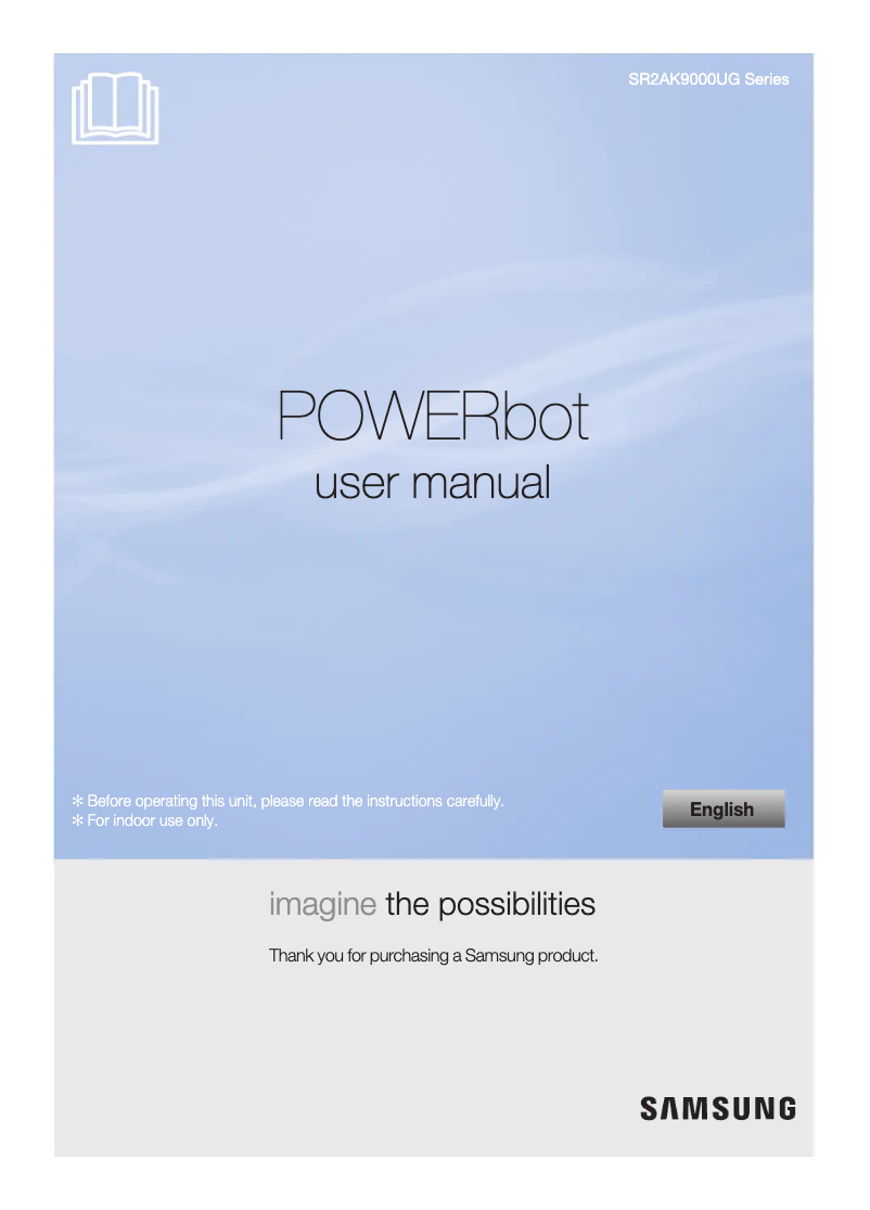 First page image of the manual for POWERbot VR2AK9000UG