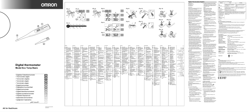 Page 1 of the manual User Manual Omron Eco Temp Basic
