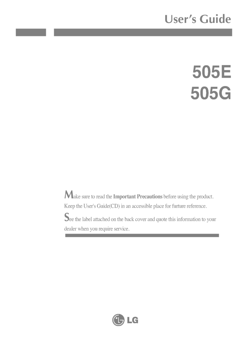 First page image of the manual for 505GK