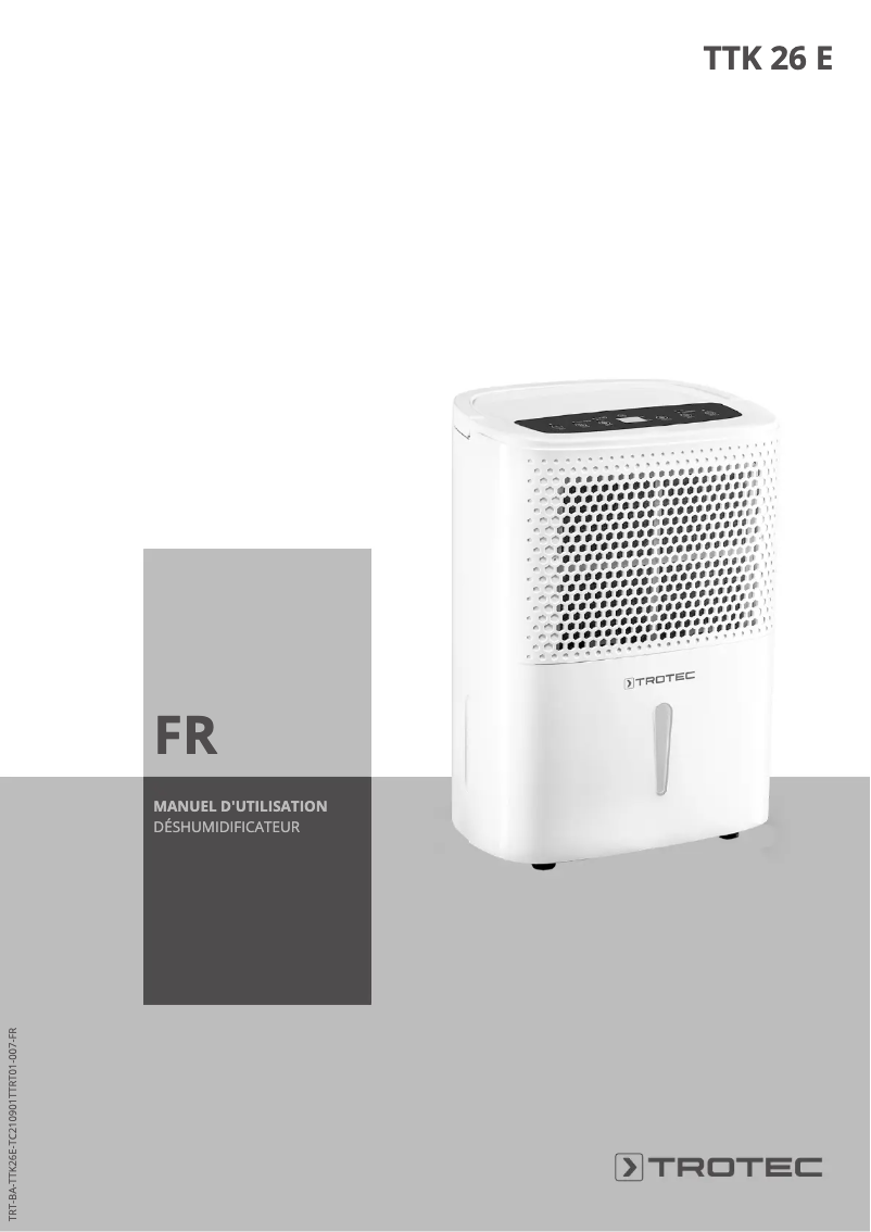 Page 1 of the manual User Manual Trotec TTK 26 E