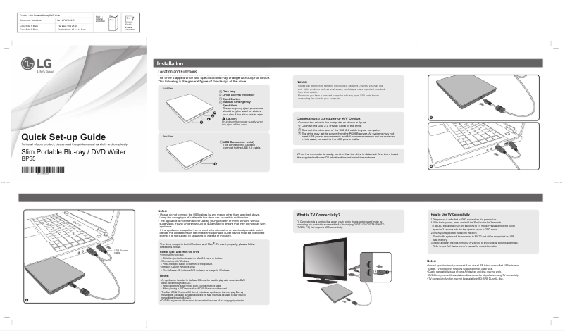 First page image of the manual for BP55EB40