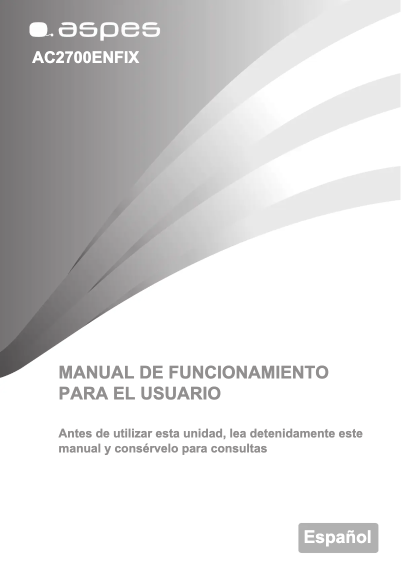 First page image of the manual for AC2700ENFIX