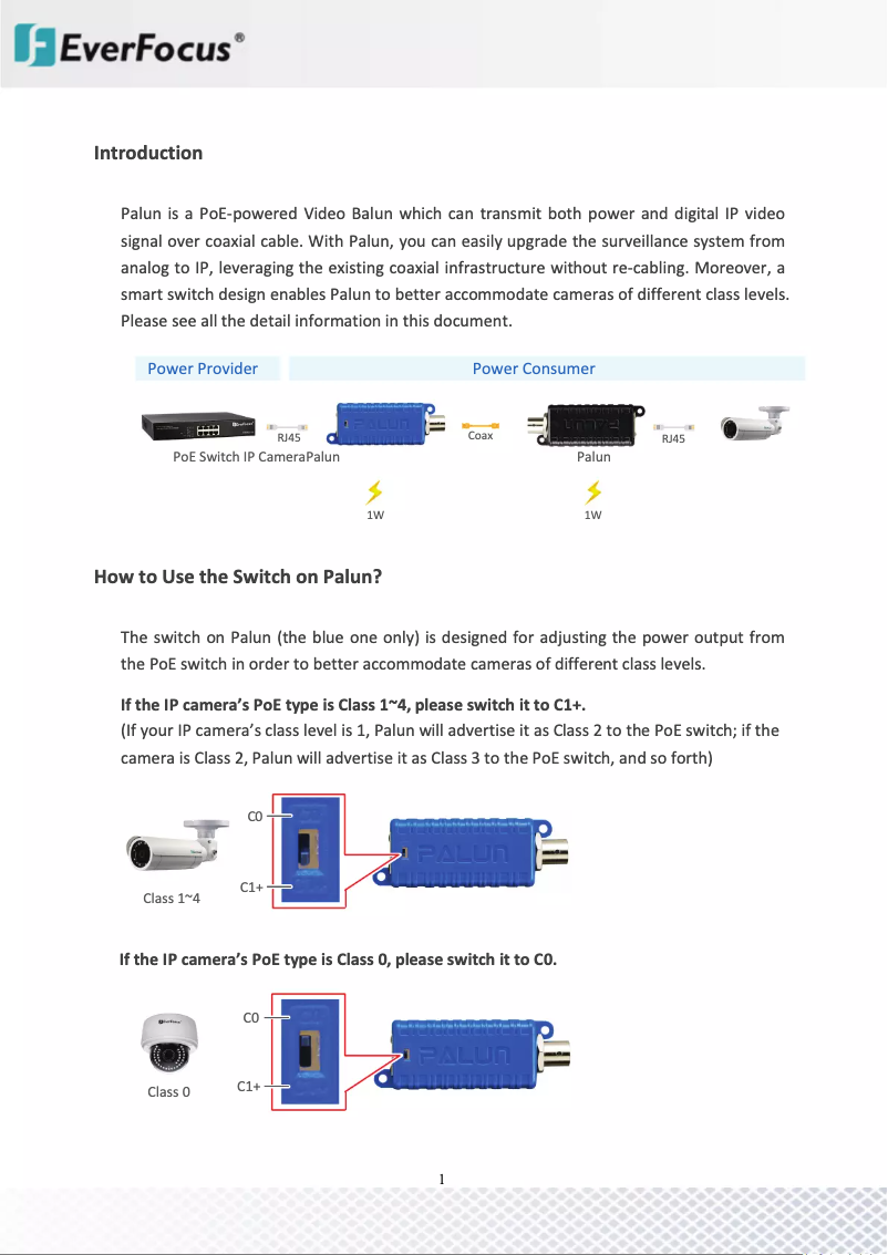 First page image of the manual for Palun