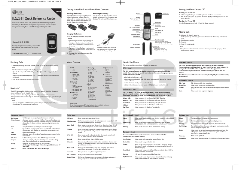 First page image of the manual for CX231
