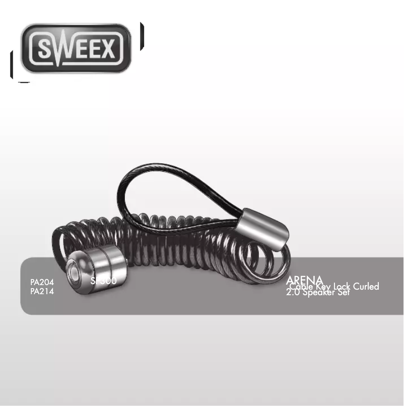 Page 1 of the manual User Manual Sweex Cable Key Lock Curled