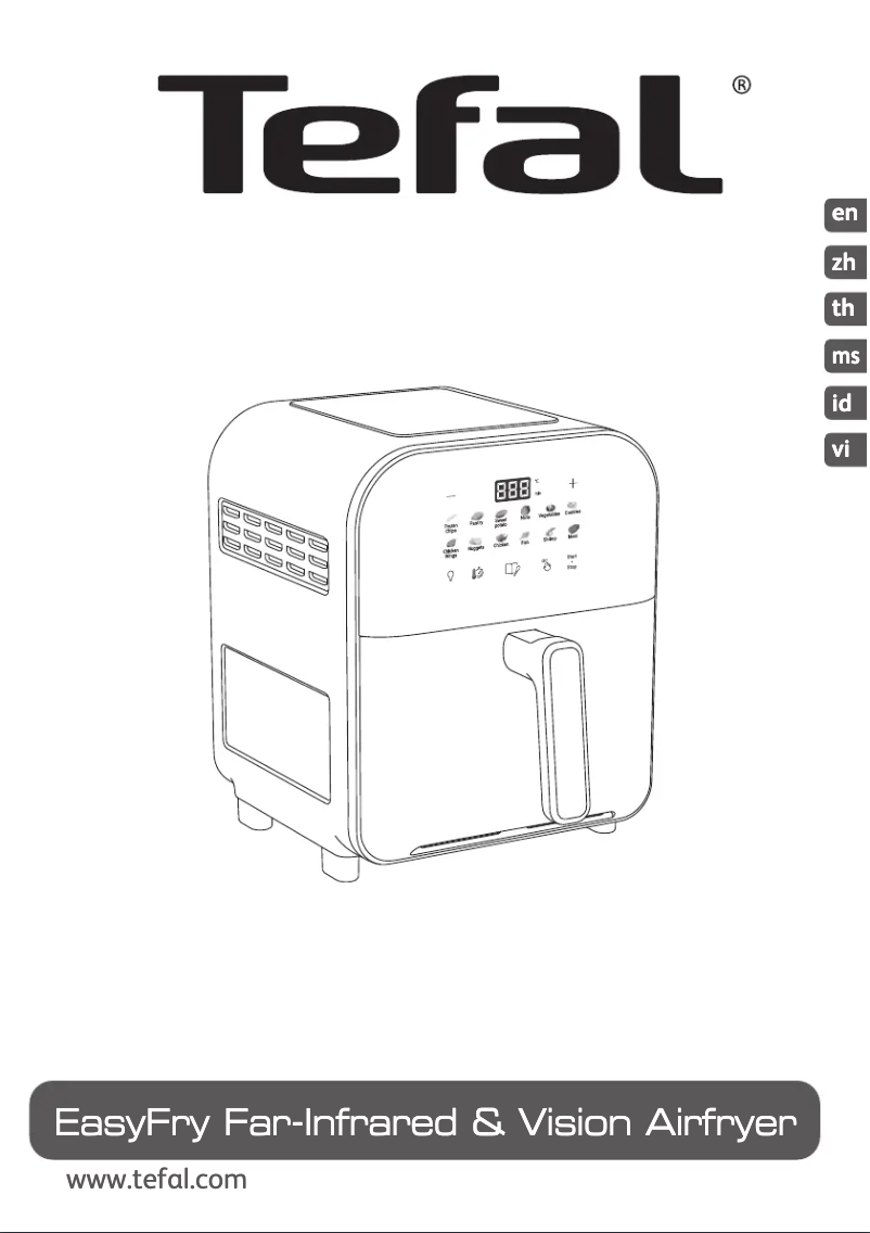 Page 1 of the manual User Manual Tefal Easy Fry Far-Infrared Vision Air Fryer EY8218