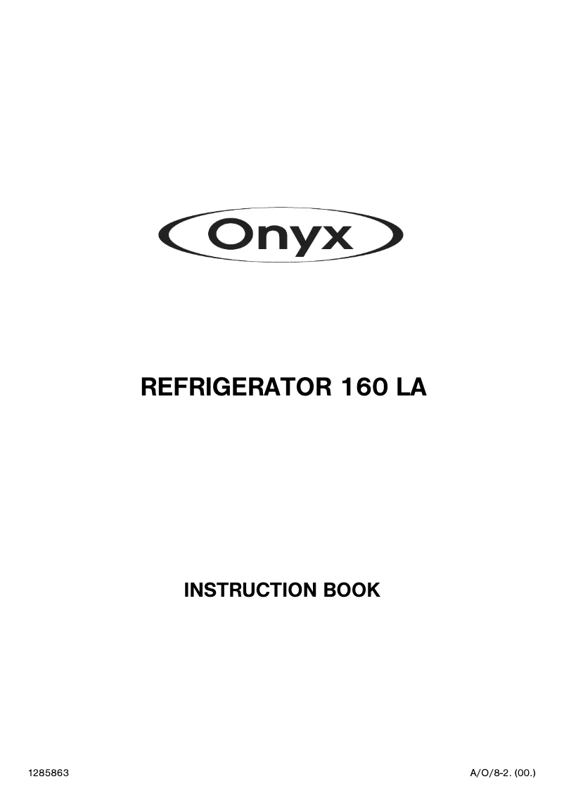 First page image of the manual for 160 LA