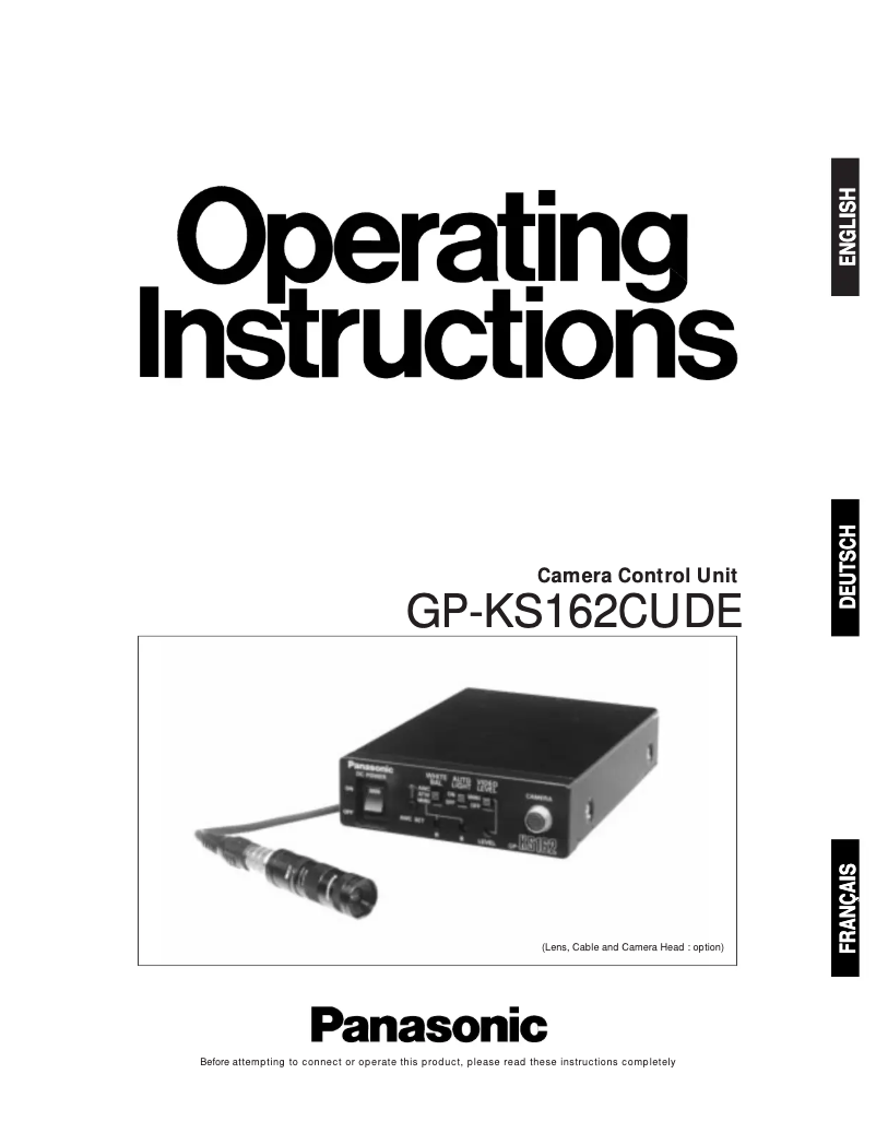 Page 1 of the manual User Manual Panasonic GP-KS162