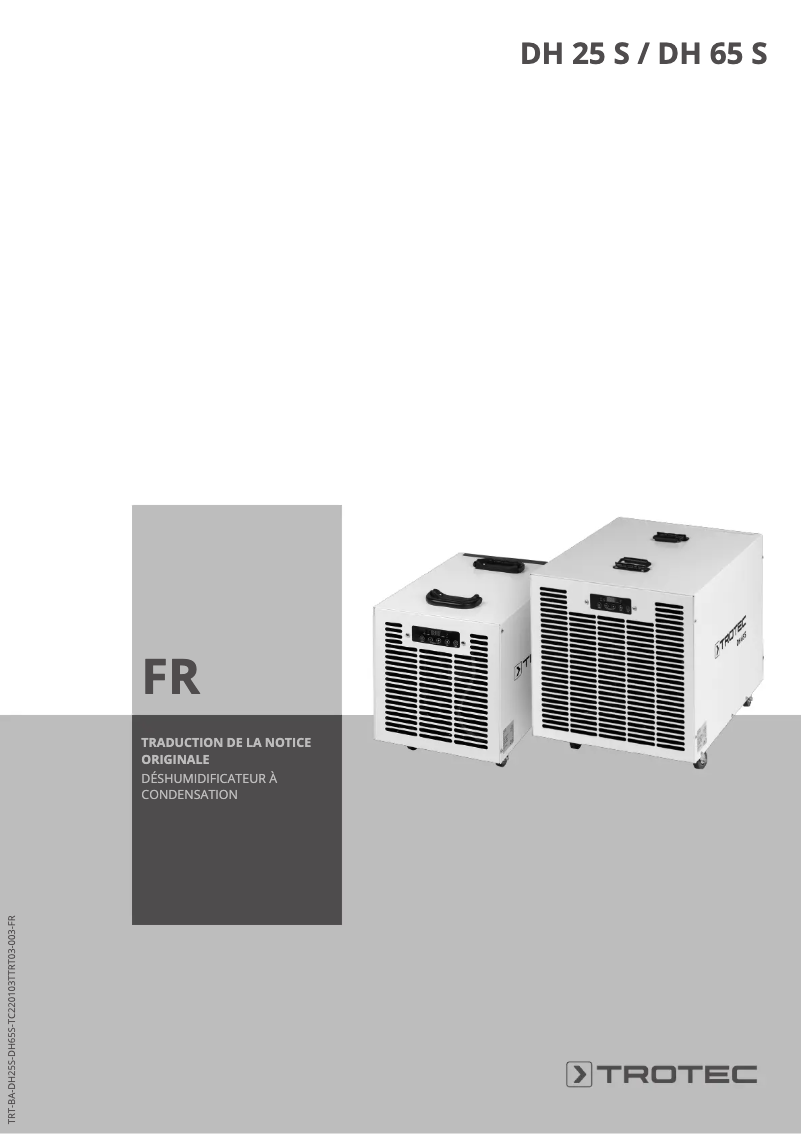 First page image of the manual for DH 65 S