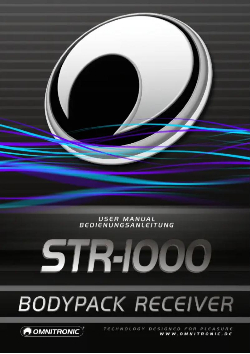 First page image of the manual for STR-1000
