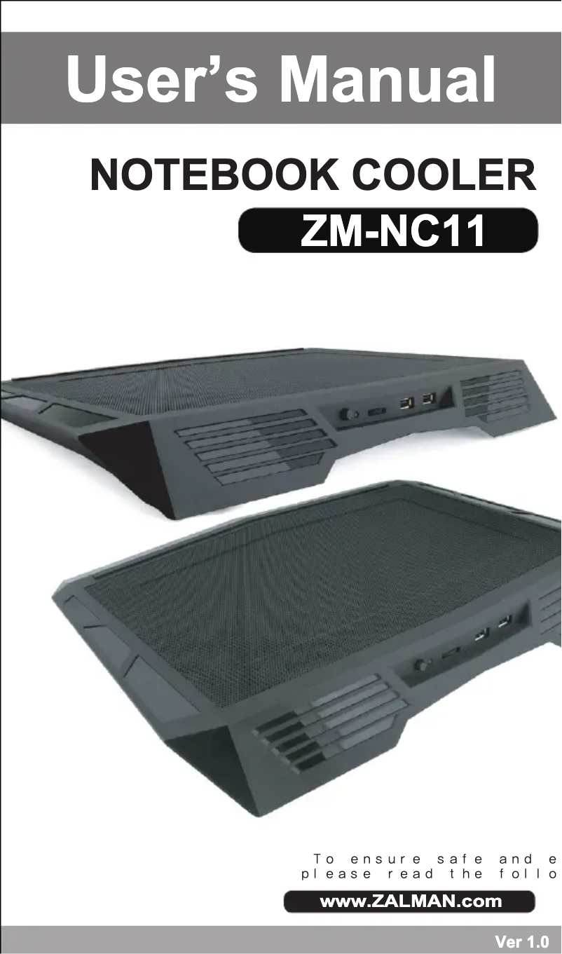 Page 1 de la notice Manuel utilisateur Zalman ZM-NC11