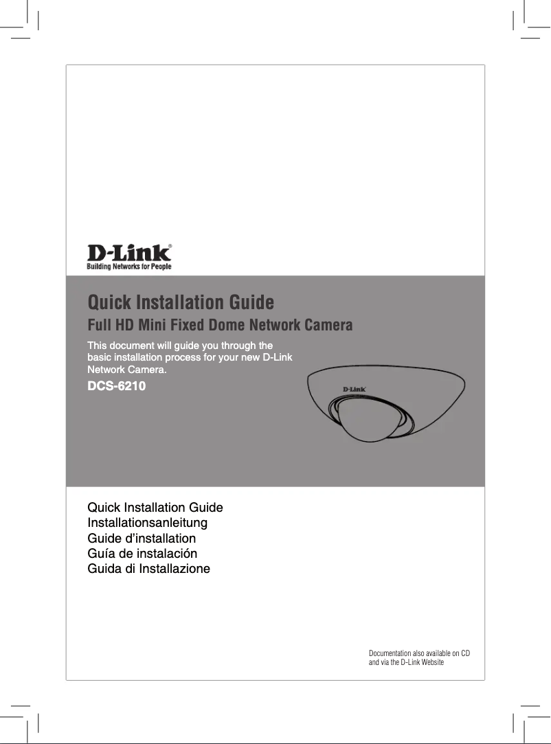Page 1 of the manual Installation Guide D-Link DCS-6210