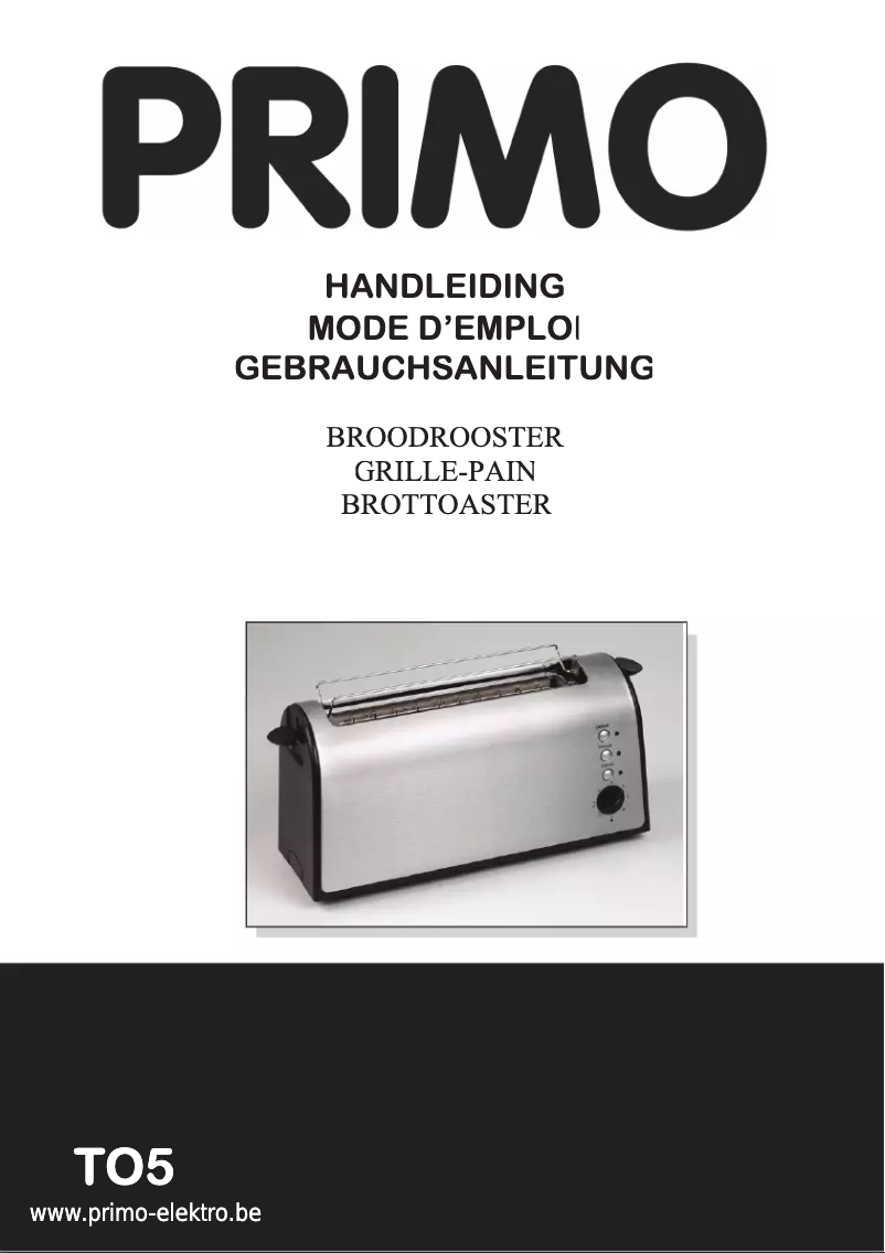 Page 1 of the manual User Manual Primo TO5