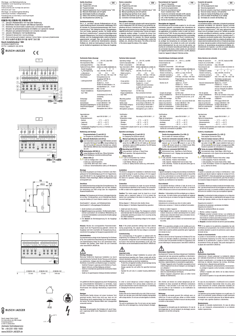 First page image of the manual for 2CKA006151A0216