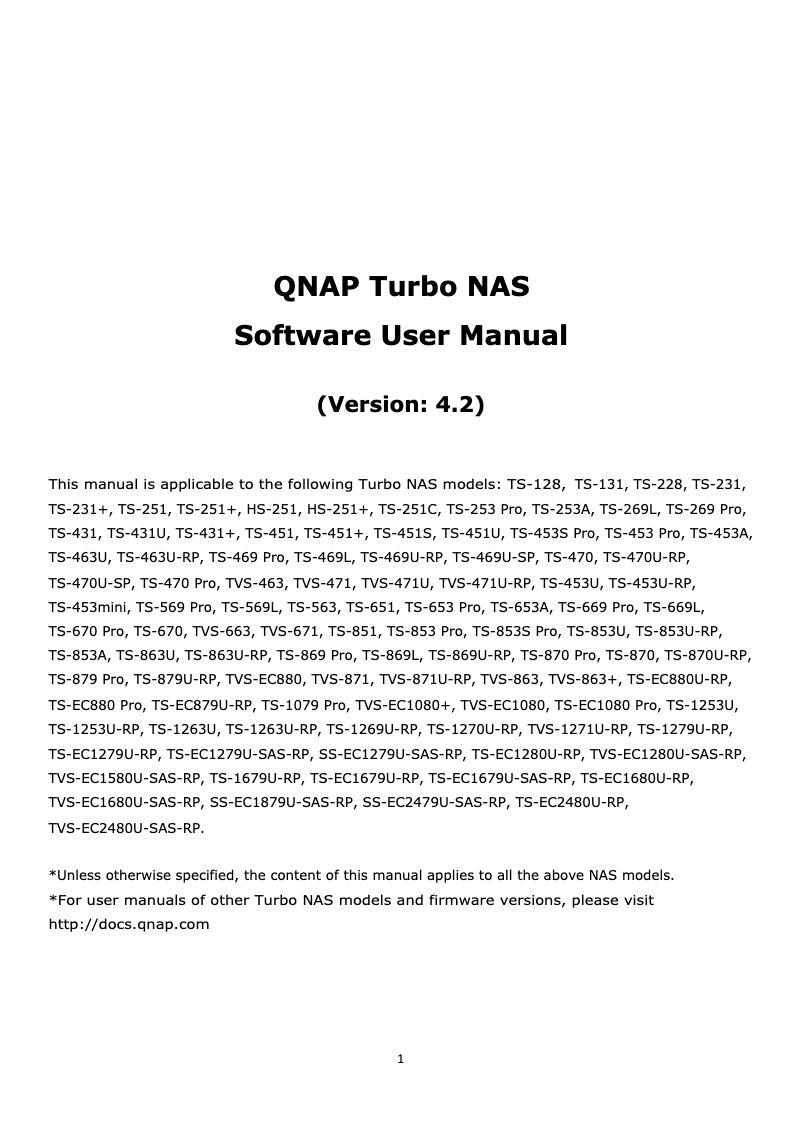 Page 1 of the manual User Manual QNAP TS-531P