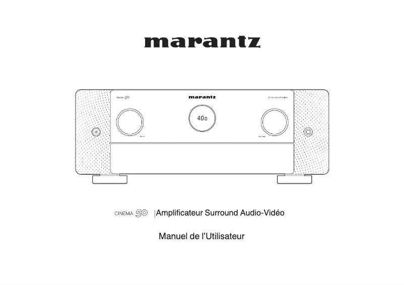 Page 1 of the manual User Manual Marantz Cinema 50