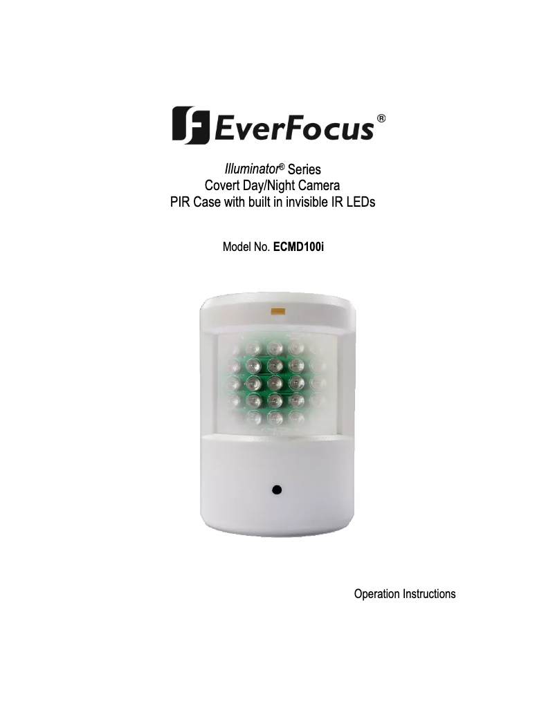 Page 1 of the manual User Manual EverFocus ECMD100I