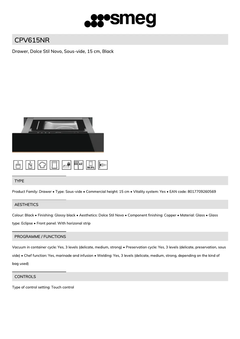 First page image of the manual for CPV615NR