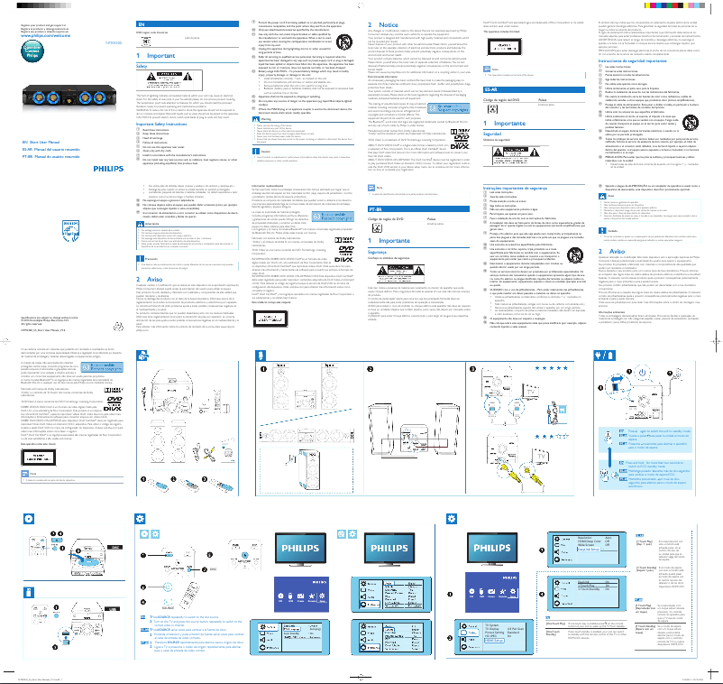 Page 1 of the manual Quick Start Guide Philips NTRX300