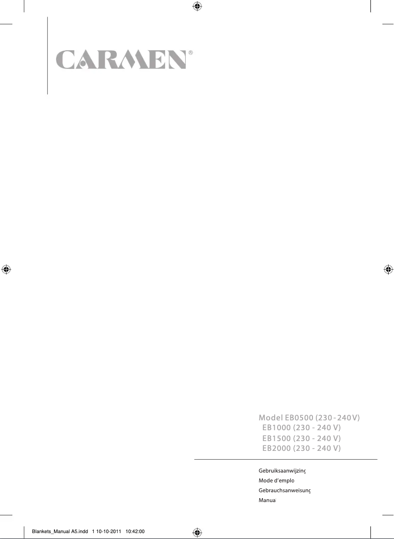 Page 1 of the manual User Manual Carmen EB1000