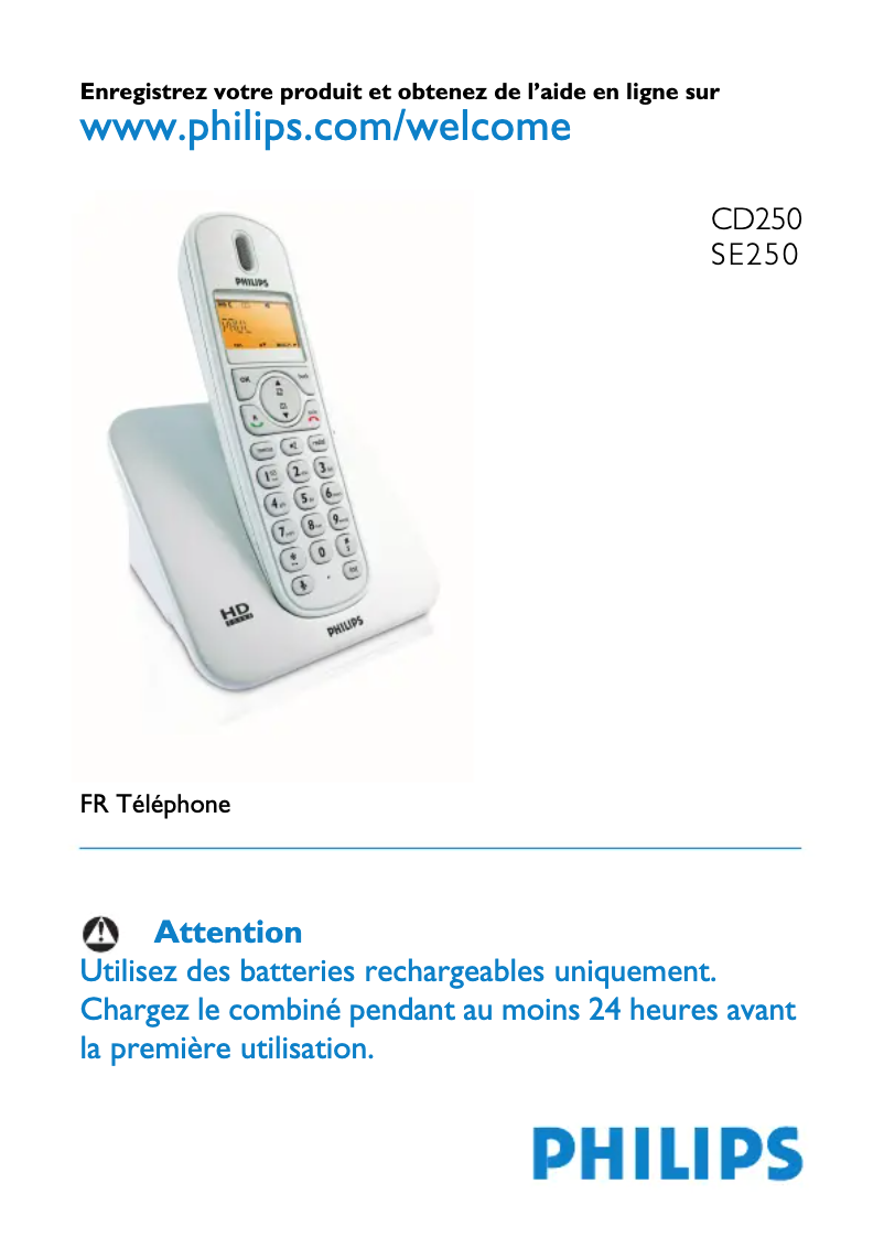 First page image of the manual for CD2503S