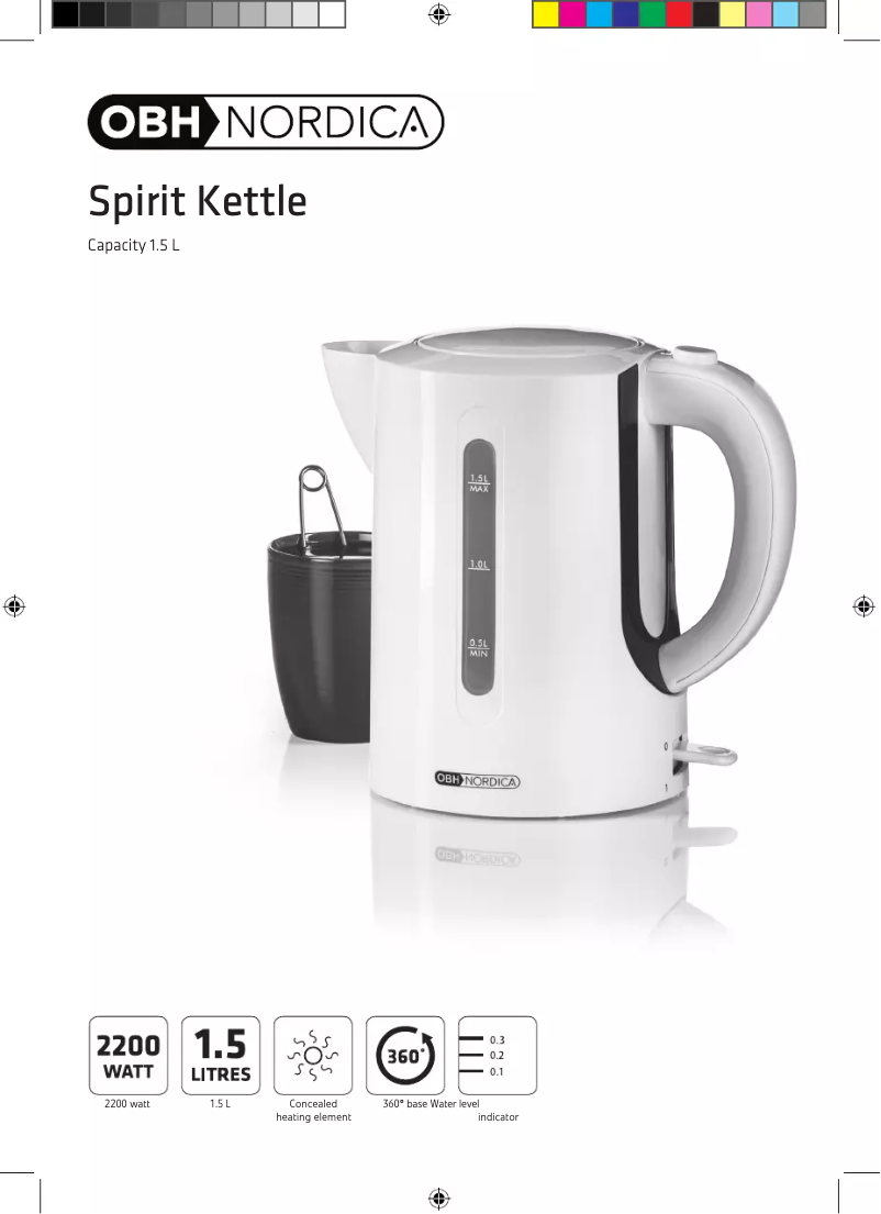 Page 1 of the manual User Manual OBH Nordica Spirit 6409