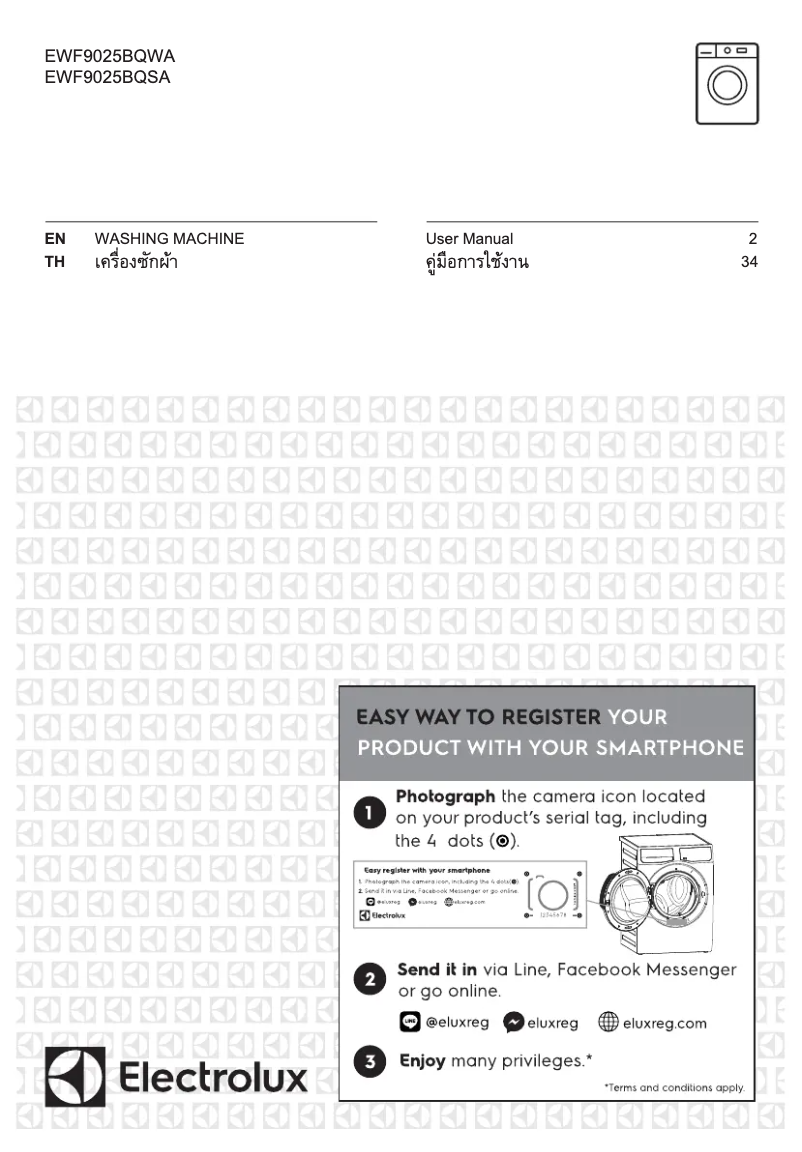 Page 1 of the manual User Manual Electrolux EWF9025BQWA