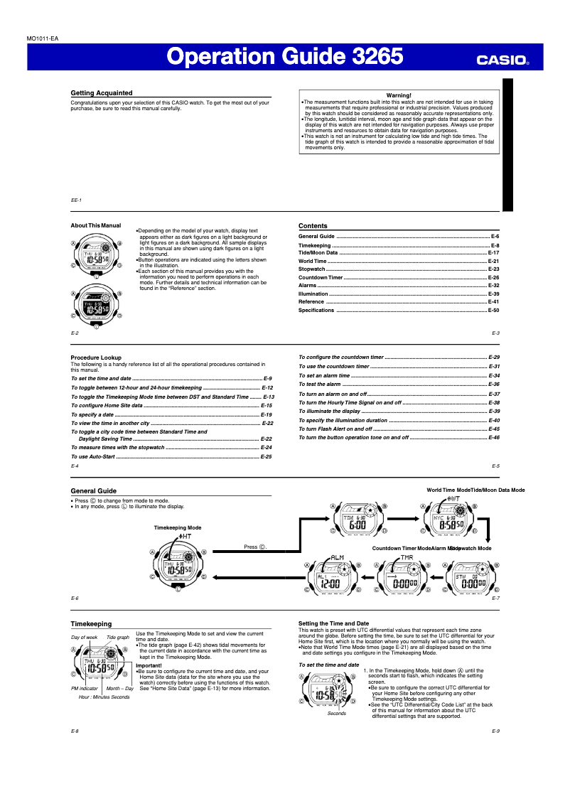 Page 1 of the manual User Manual Casio Baby-G BLX-100-7ER