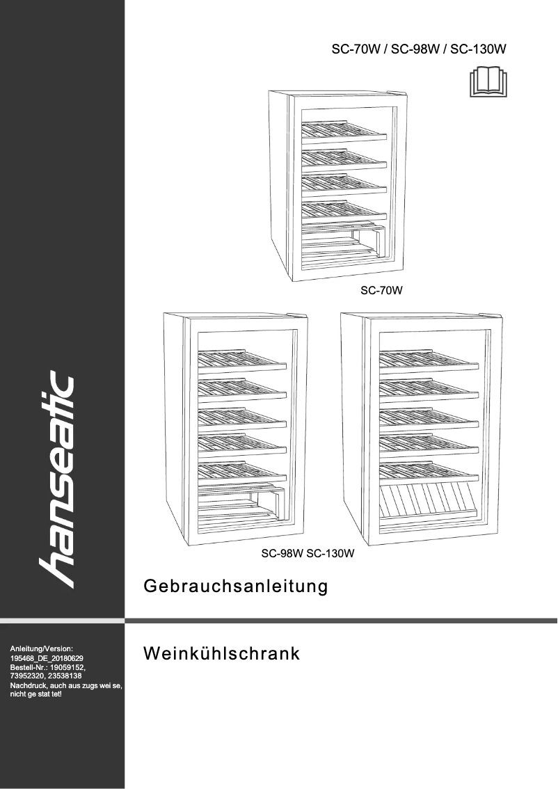 Page 1 of the manual User Manual Hanseatic SC-70W