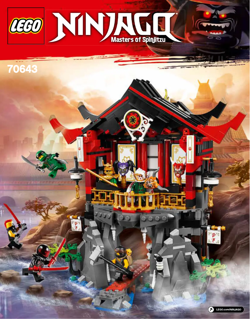 First page image of the manual for Ninjago 70643