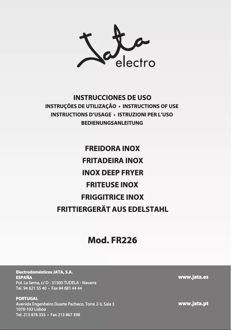 Page 1 of the manual User Manual Jata FR226