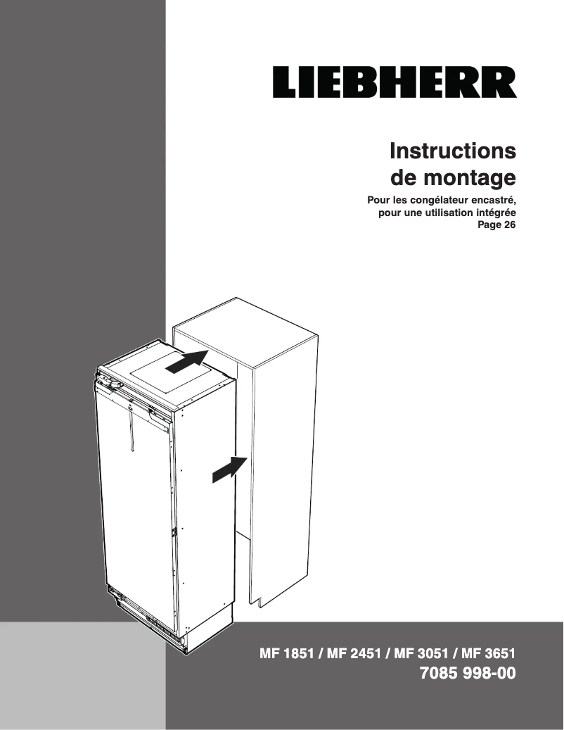 Page 1 of the manual Installation Guide Liebherr MF-3051