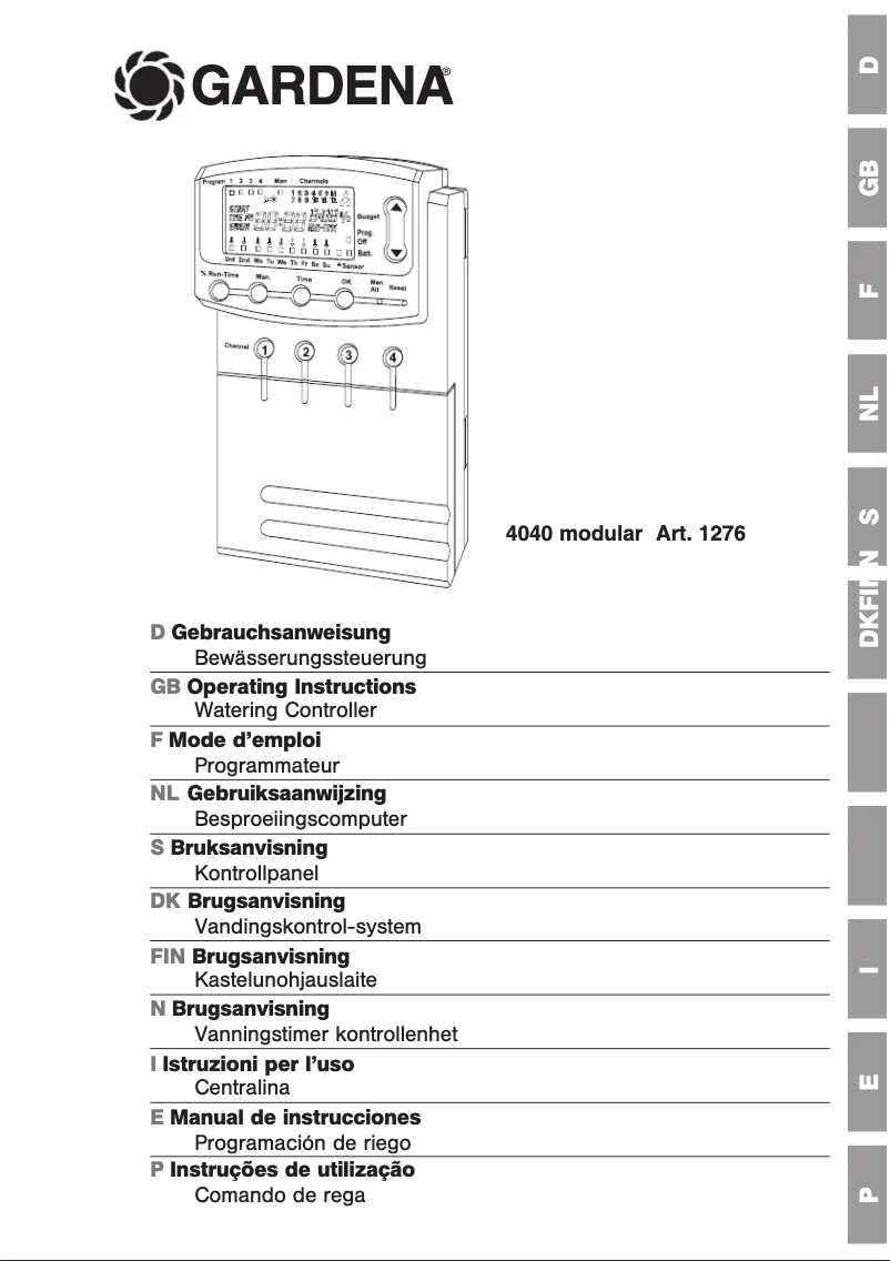 First page image of the manual for 4040