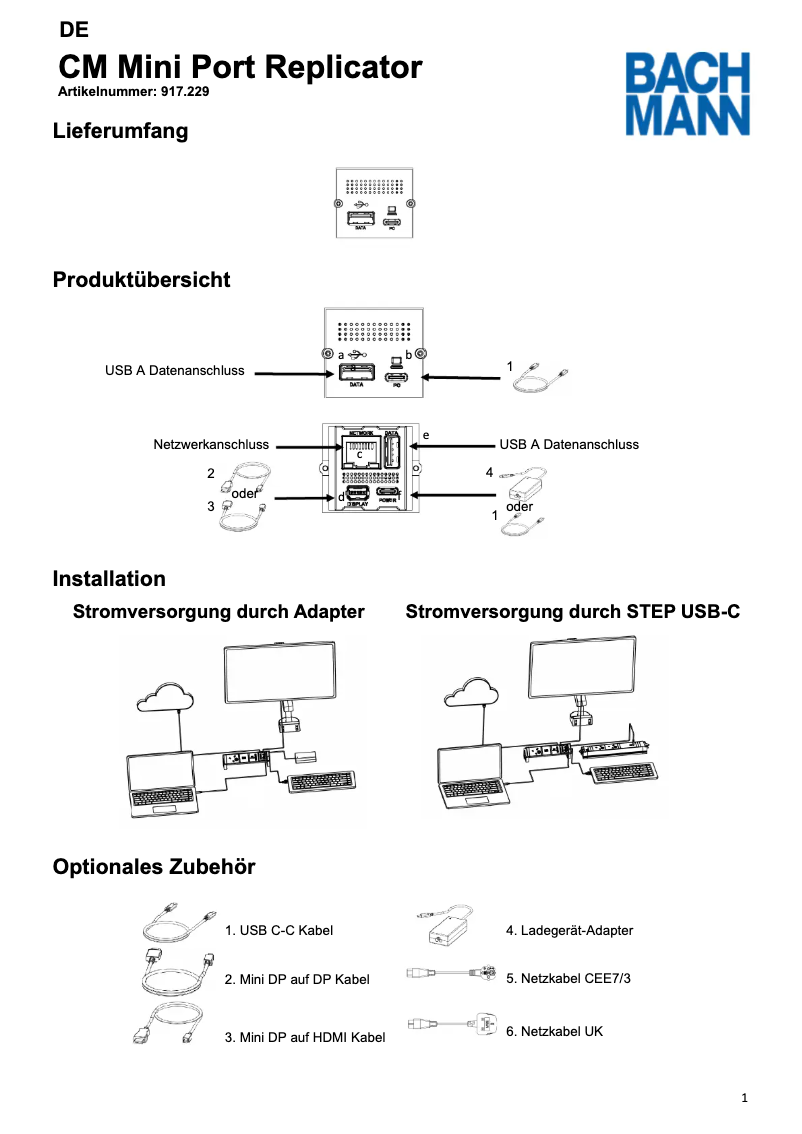 First page image of the manual for 917.229