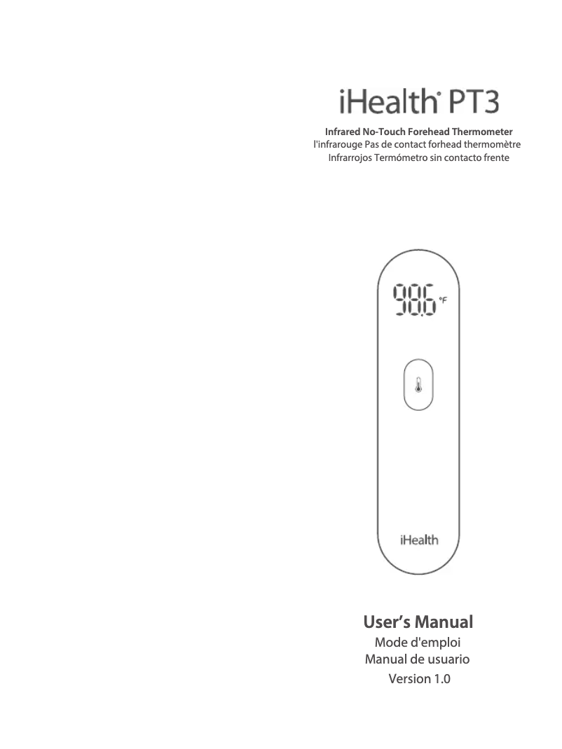 First page image of the manual for PT3