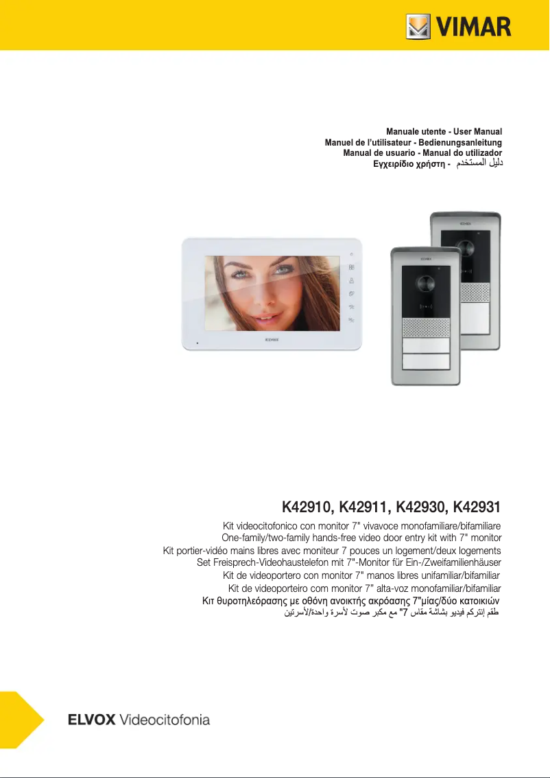 Page 1 of the manual User Manual Vimar K42910