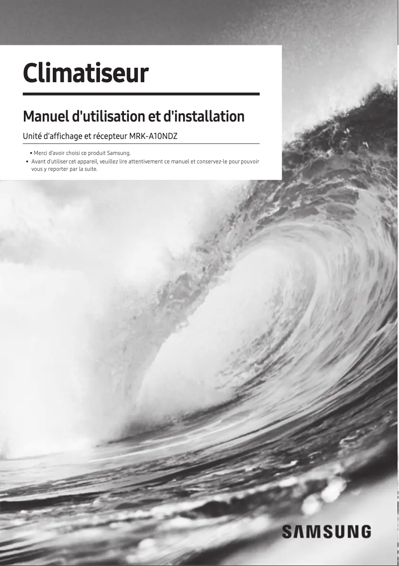 Page 1 of the manual User Manual Samsung MRK-A10N