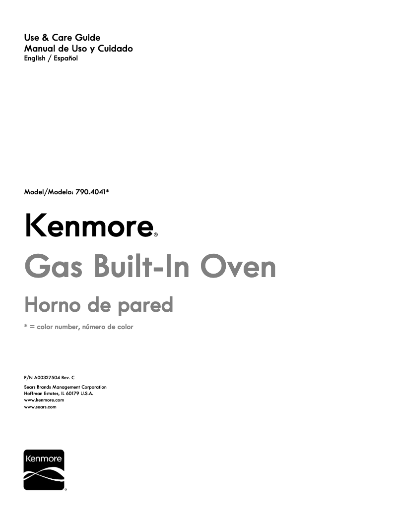 Page 1 of the manual User Manual Kenmore 40419