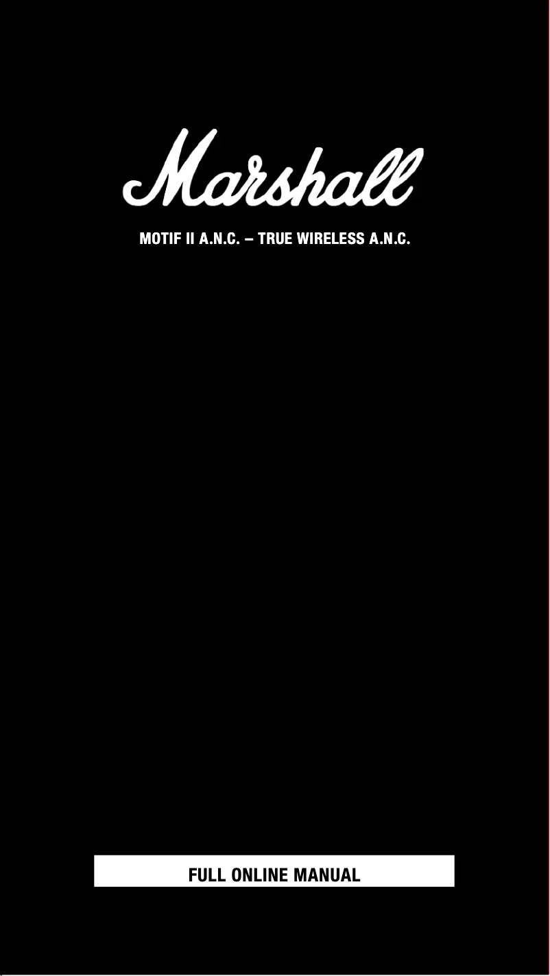 Page 1 of the manual User Manual Marshall Motif II A.N.C.