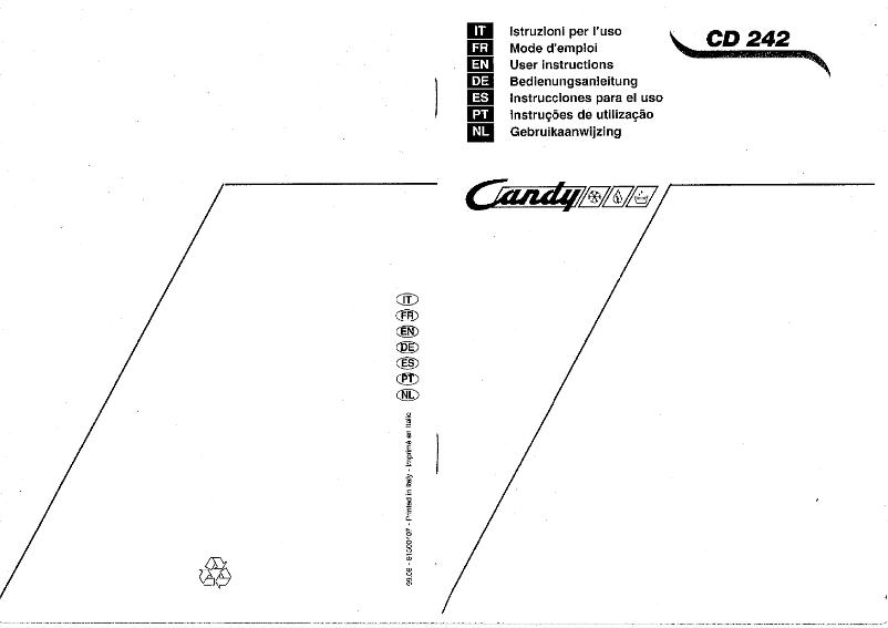 Page 1 of the manual User Manual Candy LS CD 242