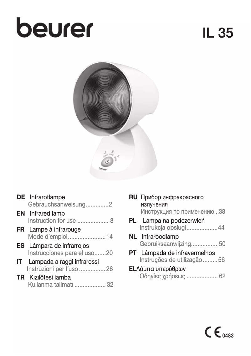 Page 1 of the manual User Manual Beurer IL 35