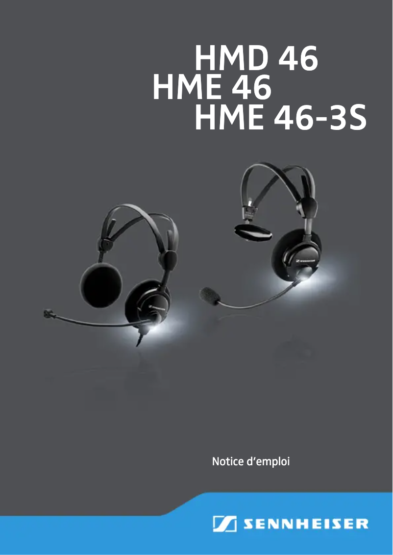 Page 1 of the manual User Manual Sennheiser HME 46-3S