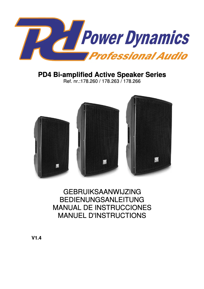 Page 1 of the manual User Manual Power Dynamics PD415A