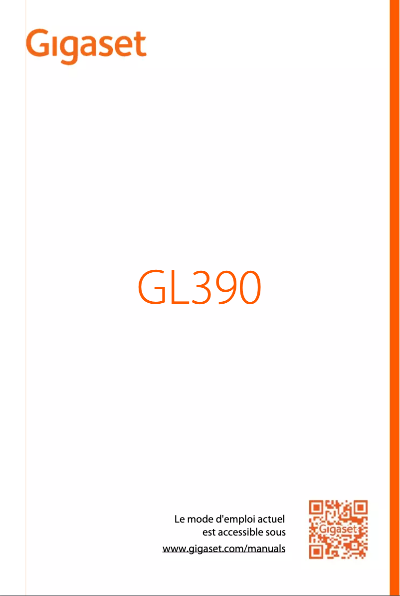 Page 1 of the manual User Manual Gigaset GL390