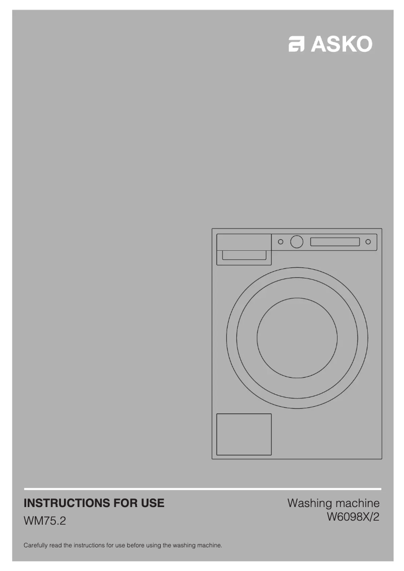 Page 1 of the manual User Manual Asko W6098P