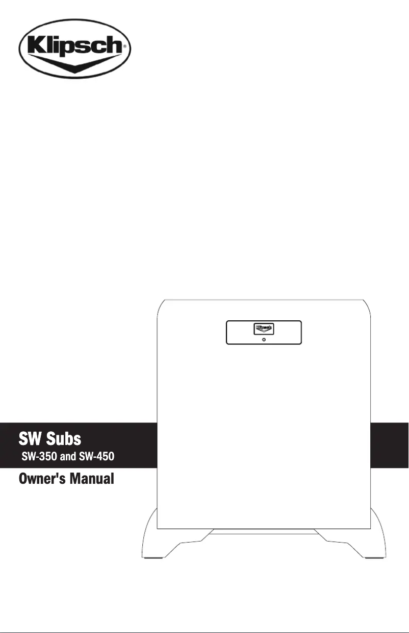 First page image of the manual for SW-450