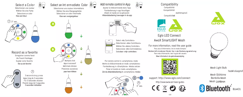 Page 1 of the manual User Manual Eglo BLA431