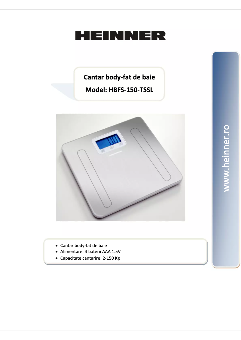 First page image of the manual for HBFS-150-TSSL